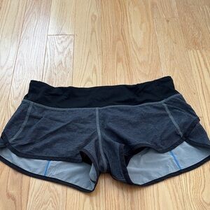 Lululemon Speed up Athletic Women's Black and Gray Shorts